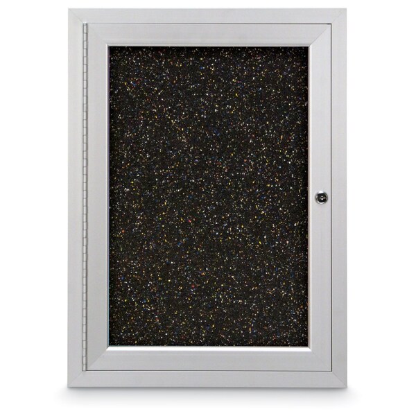 Sliding Door Indoor Enclosed Corkboard, 7, UV9027ACS-SATIN-SURF